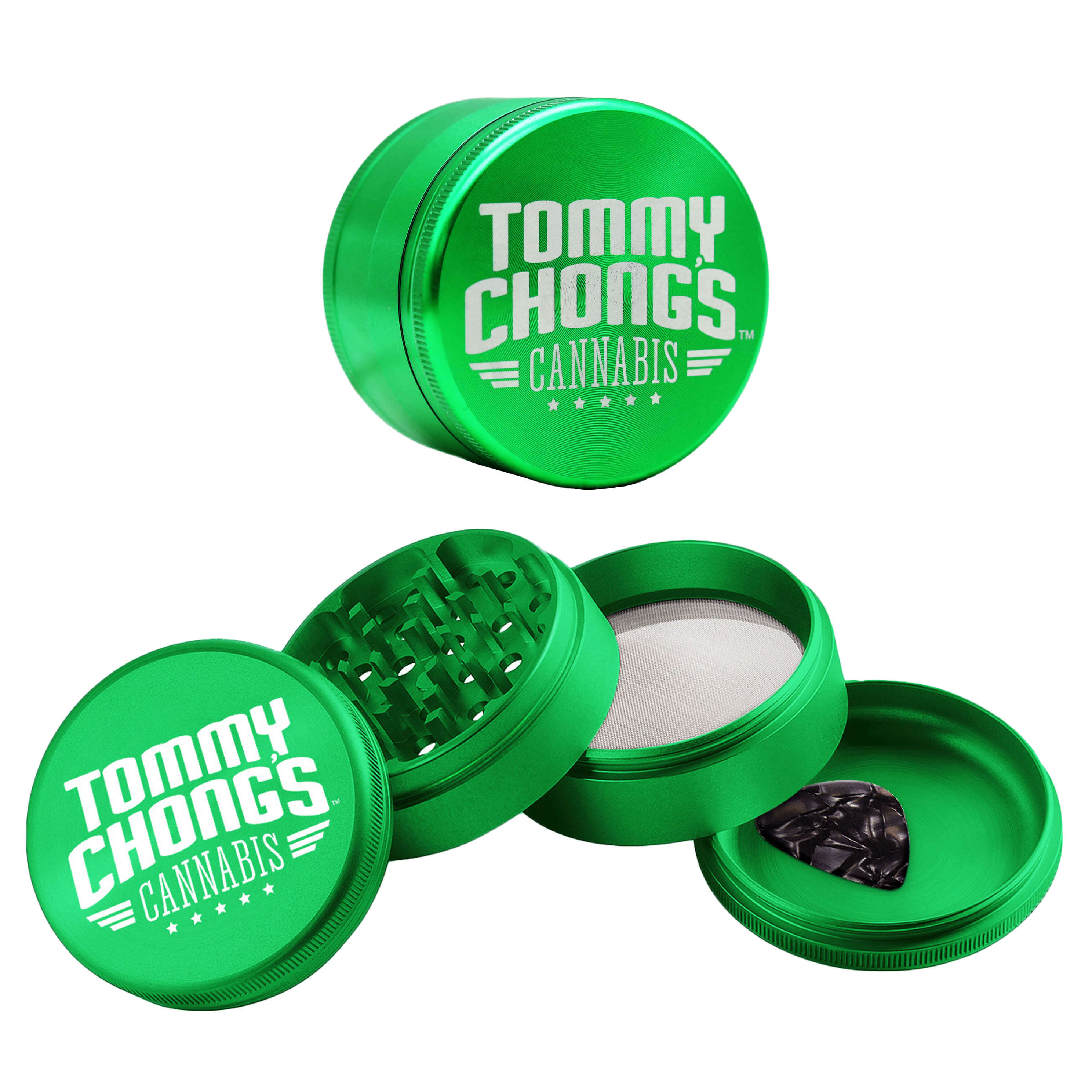 Beamer & Tommy Chong's Cannabis Aircraft Grade 4 Part Grinder | 63mm | Assorted Colors product image